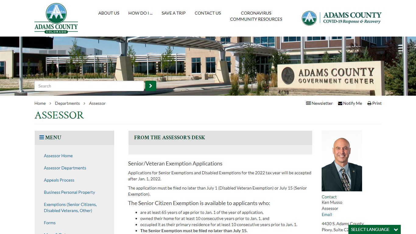 Assessor | Adams County Government